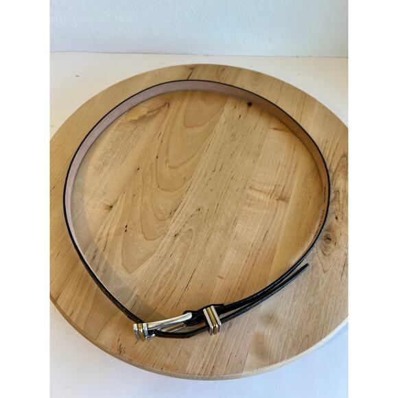 Brighton Vintage 90s Black Genuine Leather Thin Chunky Belt Size XL main image 6